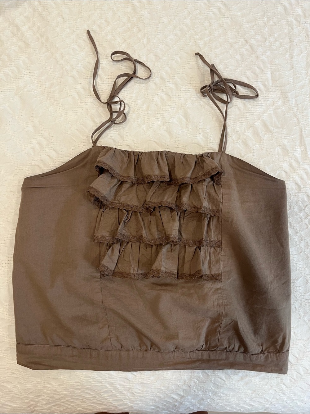 Juicy Couture Vintage Y2K Cotton Ruffle Camisole Tank Top
